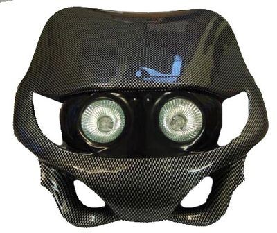 koplampspoiler carbon dubbel halogeen